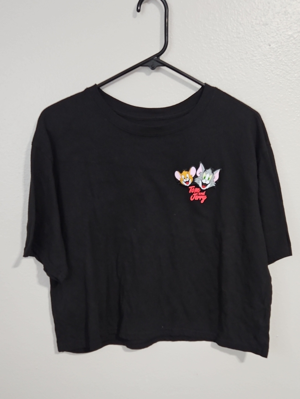 Tom & Jerry Black Short Sleeve Graphic Tee